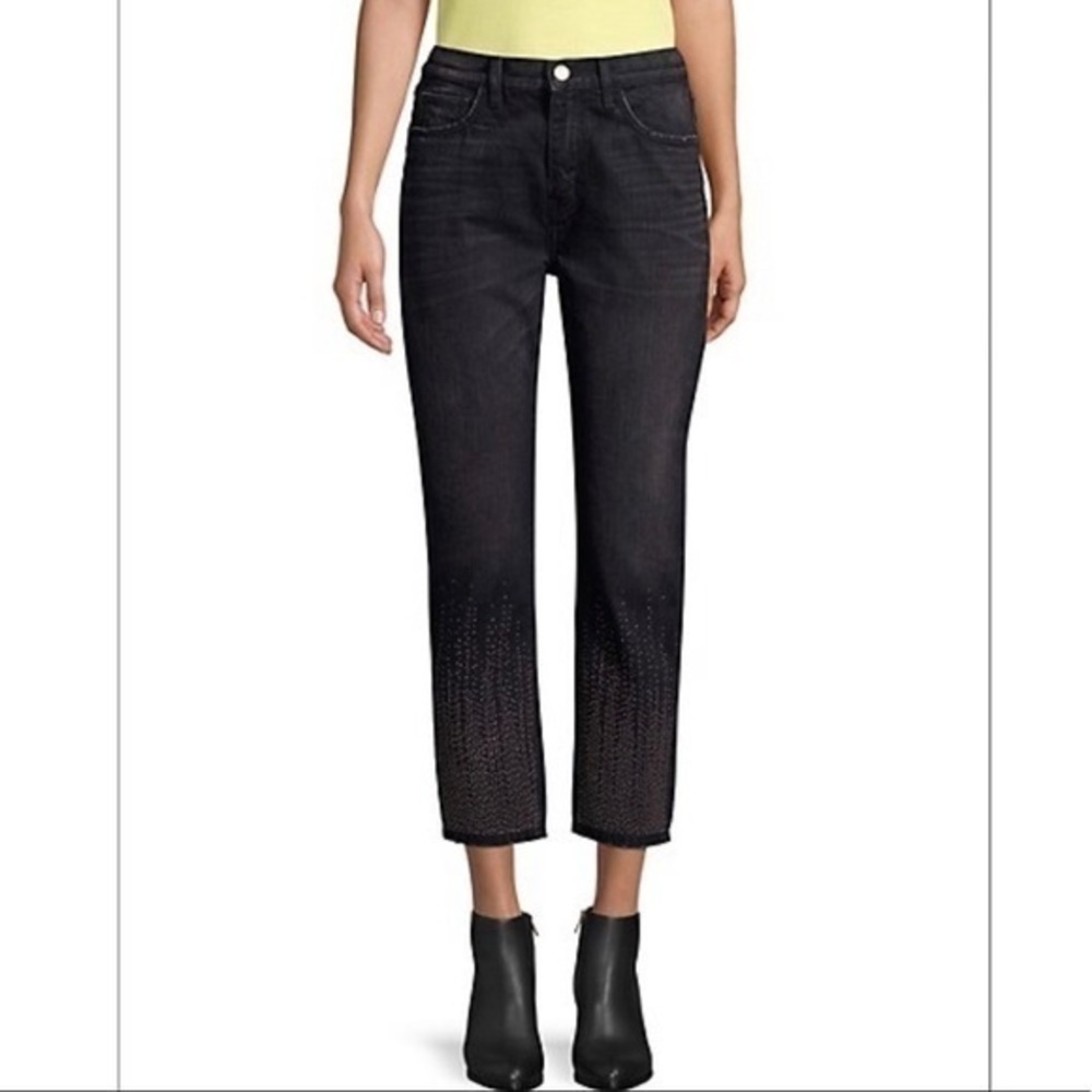 CURRENT ELLIOTT The Vintage Studded Crop Jeans